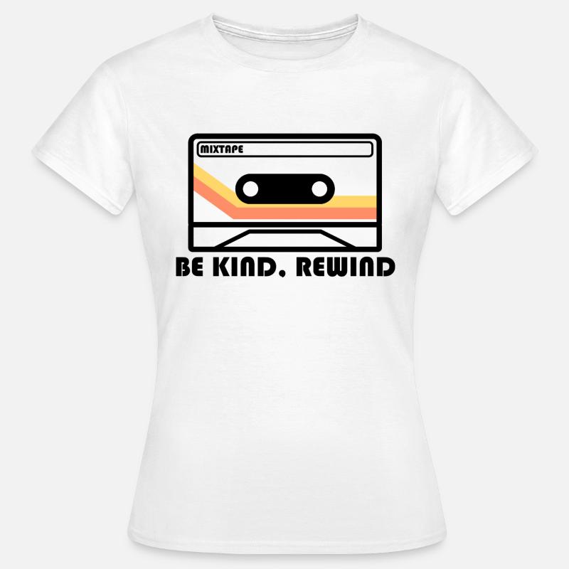 "Be Kind, Rewind" – Tape Design 📼 - Women's T-Shirt - white