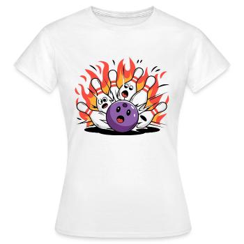 Bowling détruit quilles Bowling - T-shirt Femme - blanc - Devant - AI Model Female 172 dark (172cm)