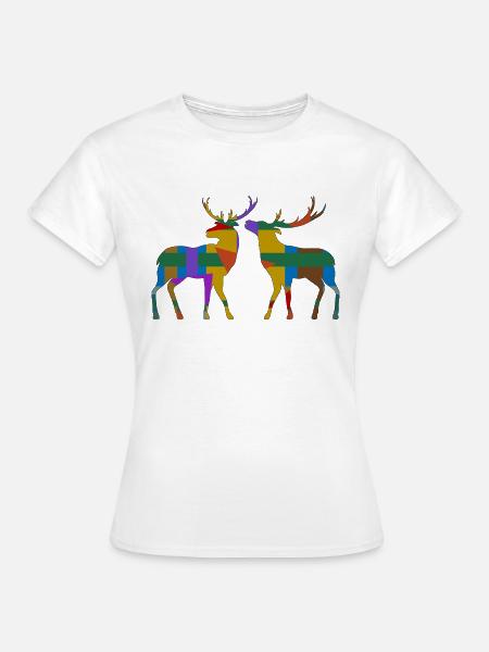 Hirsch - Frauen T-Shirt - Weiß