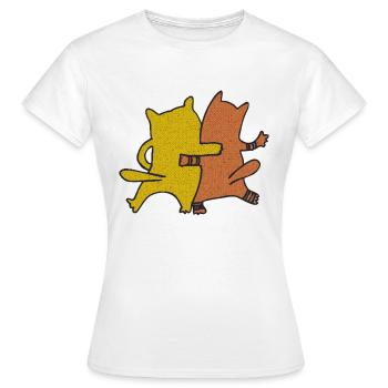 katzenfreunde textil - Frauen T-Shirt - Weiß - Vorne - AI Model Female 172 dark (172cm)