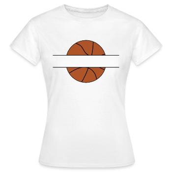 Basketball Namensschild - Frauen T-Shirt - Weiß - Vorne - AI Model Female 172 dark (172cm)