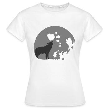 pleine lune - T-shirt Femme - blanc - Devant - AI Model Female 172 dark (172cm)