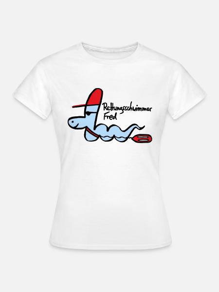 Rettungsschwimmer Fred - Frauen T-Shirt - Weiß