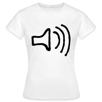 lautsprecher - Frauen T-Shirt - Weiß - Vorne - AI Model Female 172 dark (172cm)