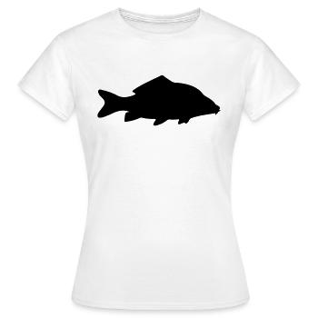 Karpfen - Frauen T-Shirt - Weiß - Vorne - AI Model Female 172 dark (172cm)