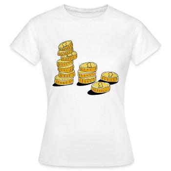 pièces - T-shirt Femme - blanc - Devant - AI Model Female 172 dark (172cm)
