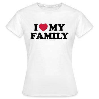 I love my family - Frauen T-Shirt - Weiß - Vorne - AI Model Female 172 dark (172cm)