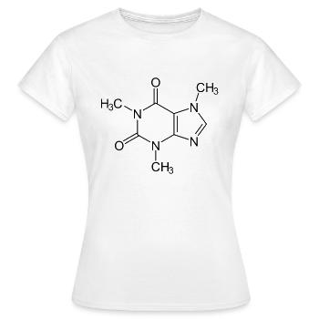 Koffein Kaffe - Frauen T-Shirt - Weiß - Vorne - AI Model Female 172 dark (172cm)
