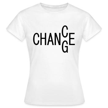 CHANCE / CHANGEMENT, motivation - T-shirt Femme - blanc - Devant - AI Model Female 172 dark (172cm)