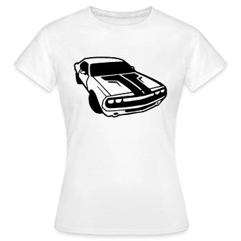 voiture de course automobile véhicule auto vintage - T-shirt Femme - blanc - Devant - AI Model Female 172 dark (172cm)