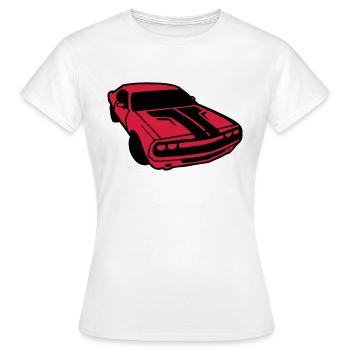 dessin de voiture de course américaine vintage dod - T-shirt Femme - blanc - Devant - AI Model Female 172 dark (172cm)