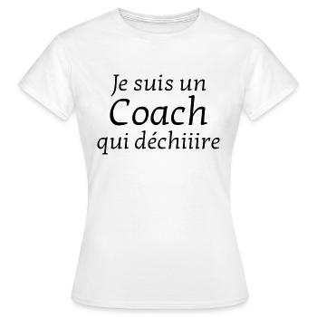 Coach / Coaching / Trainer / Sport - Frauen T-Shirt - Weiß - Vorne - AI Model Female 172 dark (172cm)