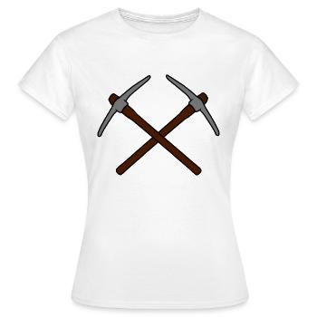 2 croix logo pioche piocher exploitation minière m - T-shirt Femme - blanc - Devant - AI Model Female 172 dark (172cm)