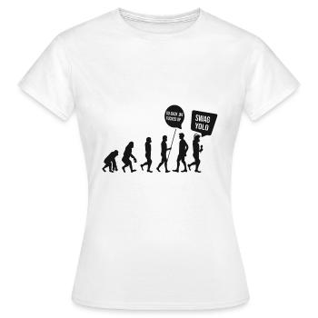 swag yolo youth youth language development go back - Women's T-Shirt - white - Front - AI Model Female 172 dark (172cm)