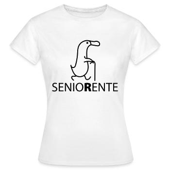 Senior Ente Rente - Frauen T-Shirt - Weiß - Vorne - AI Model Female 172 dark (172cm)