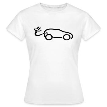 e auto b - Frauen T-Shirt - Weiß - Vorne - AI Model Female 172 dark (172cm)