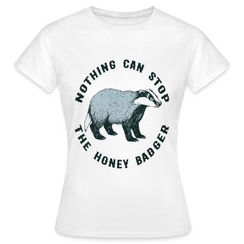 j'aime le blaireau j'aime le blaireau blaireau blaireau forêt - T-shirt Femme - blanc - Devant - AI Model Female 172 dark (172cm)