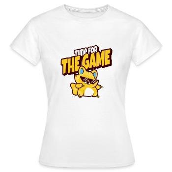 gamer gaming gamer gambler play mobile phone - Women's T-Shirt - white - Front - AI Model Female 172 dark (172cm)