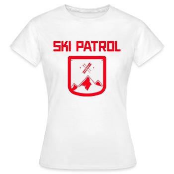 Vacances de ski, saison de ski, chalet fille, slalom - T-shirt Femme - blanc - Devant - AI Model Female 172 dark (172cm)