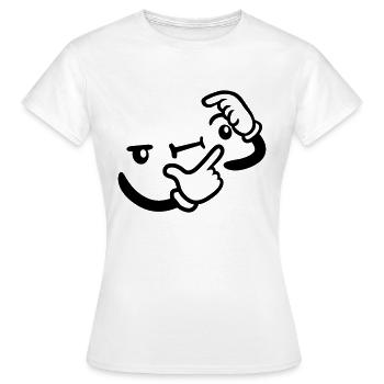 Conception de réflexion visage - T-shirt Femme - blanc - Devant - AI Model Female 172 dark (172cm)