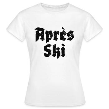 Apres Ski - T-shirt Femme - blanc - Devant - AI Model Female 172 dark (172cm)