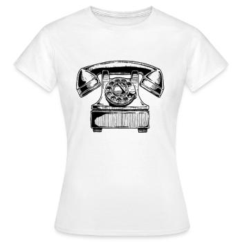 téléphone - T-shirt Femme - blanc - Devant - AI Model Female 172 dark (172cm)
