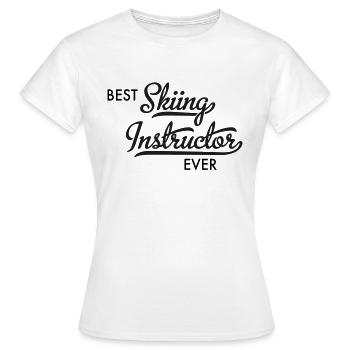 Moniteur de ski - T-shirt Femme - blanc - Devant - AI Model Female 172 dark (172cm)