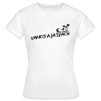 Vamos a la beach humour plage - T-shirt Femme - blanc - Devant - AI Model Female 172 dark (172cm)