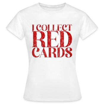 Je collectionne les cartons rouges 2 - T-shirt Femme - blanc - Devant - AI Model Female 172 dark (172cm)