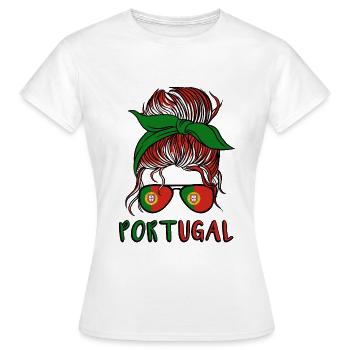 Portugal Girl 2022 football Cadeau Drapeau portugais - T-shirt Femme - blanc - Devant - AI Model Female 172 dark (172cm)