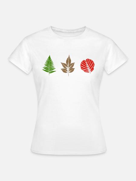 Blätter Design - Frauen T-Shirt - Weiß