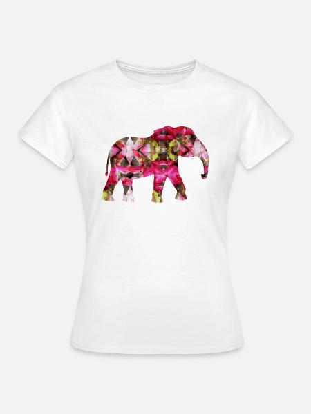 rosa Elefant - Frauen T-Shirt - Weiß