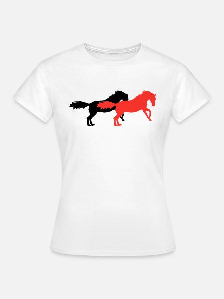 horses - Frauen T-Shirt - Weiß