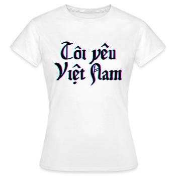 J’aime le Vietnam en vietnamien - T-shirt Femme - blanc - Devant - AI Model Female 172 dark (172cm)