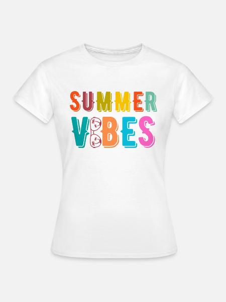Sommerliche Vibes - Frauen T-Shirt - Weiß