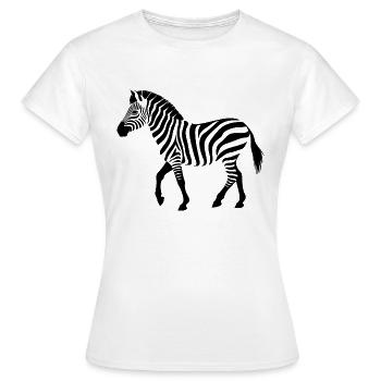Zebra Silhouette - Women's T-Shirt - white - Front - AI Model Female 172 dark (172cm)