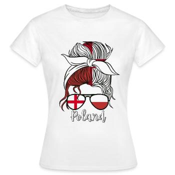 Polska Half English Half Polish Girl Poland - Women's T-Shirt - white - Front - AI Model Female 172 dark (172cm)