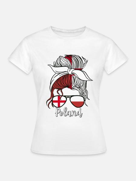 Polska Half English Half Polish Girl Poland - Women's T-Shirt - white