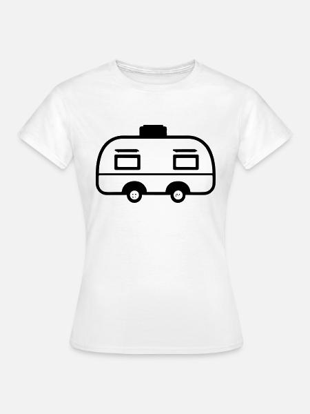 Kleiner Wohnwagen - Frauen T-Shirt - Weiß