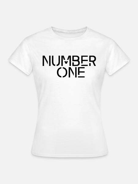 NUMBER ONE - Frauen T-Shirt - Weiß