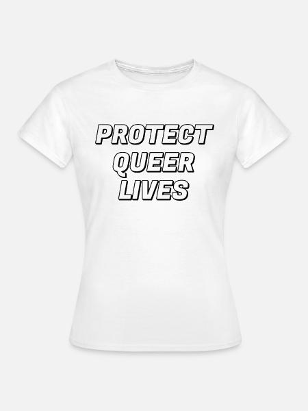 Queeres Leben schützen - Frauen T-Shirt - Weiß