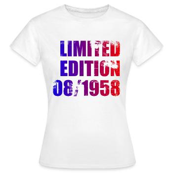 66e anniversaire Edition limitée 08/1958 - T-shirt Femme - blanc - Devant - AI Model Female 172 dark (172cm)