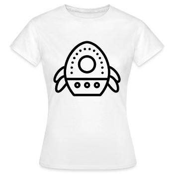 fliegende Untertasse - Frauen T-Shirt - Weiß - Vorne - AI Model Female 172 dark (172cm)