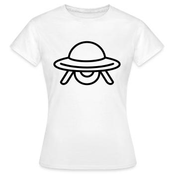 fliegende Untertasse - Frauen T-Shirt - Weiß - Vorne - AI Model Female 172 dark (172cm)