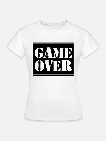 Game Over - Frauen T-Shirt - Weiß