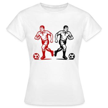 Fussball Verein Team - Frauen T-Shirt - Weiß - Vorne - AI Model Female 172 dark (172cm)