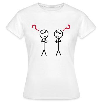 Point d'interrogation - T-shirt Femme - blanc - Devant - AI Model Female 172 dark (172cm)