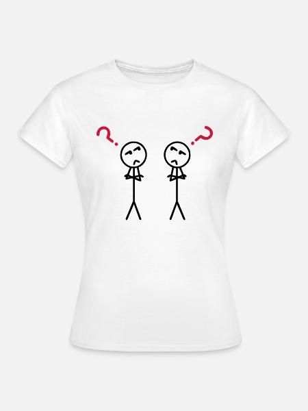 Questionmarks - Frauen T-Shirt - Weiß