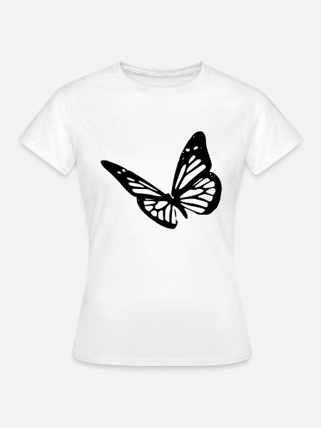 butterfly - Frauen T-Shirt - Weiß