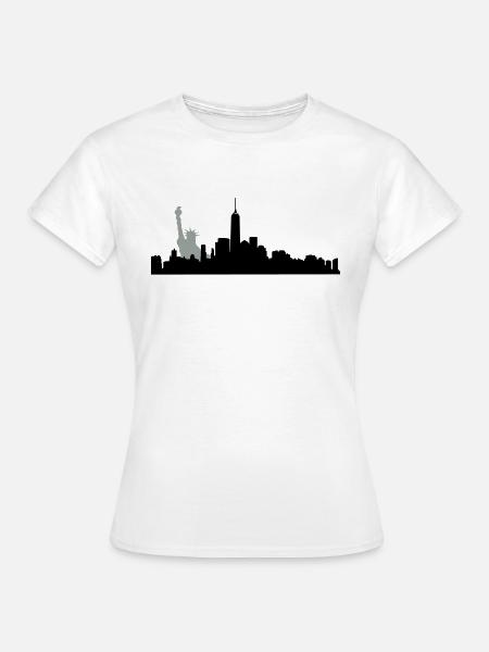 new york manhatten - Frauen T-Shirt - Weiß